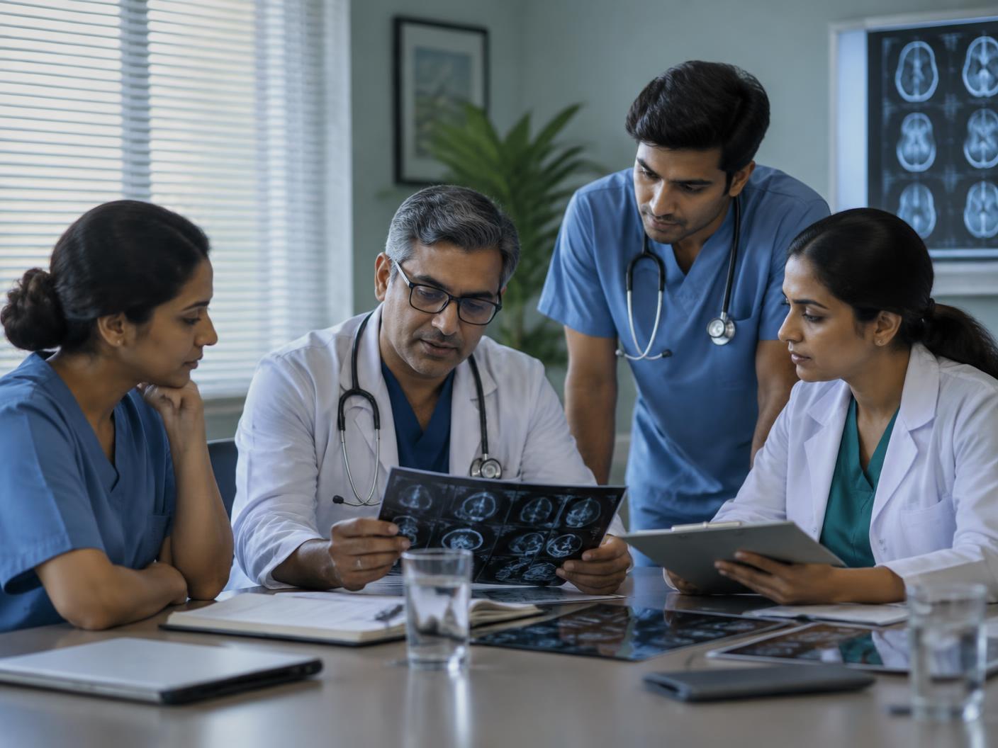 Illustrative: a multidisciplinary team reviewing scans together